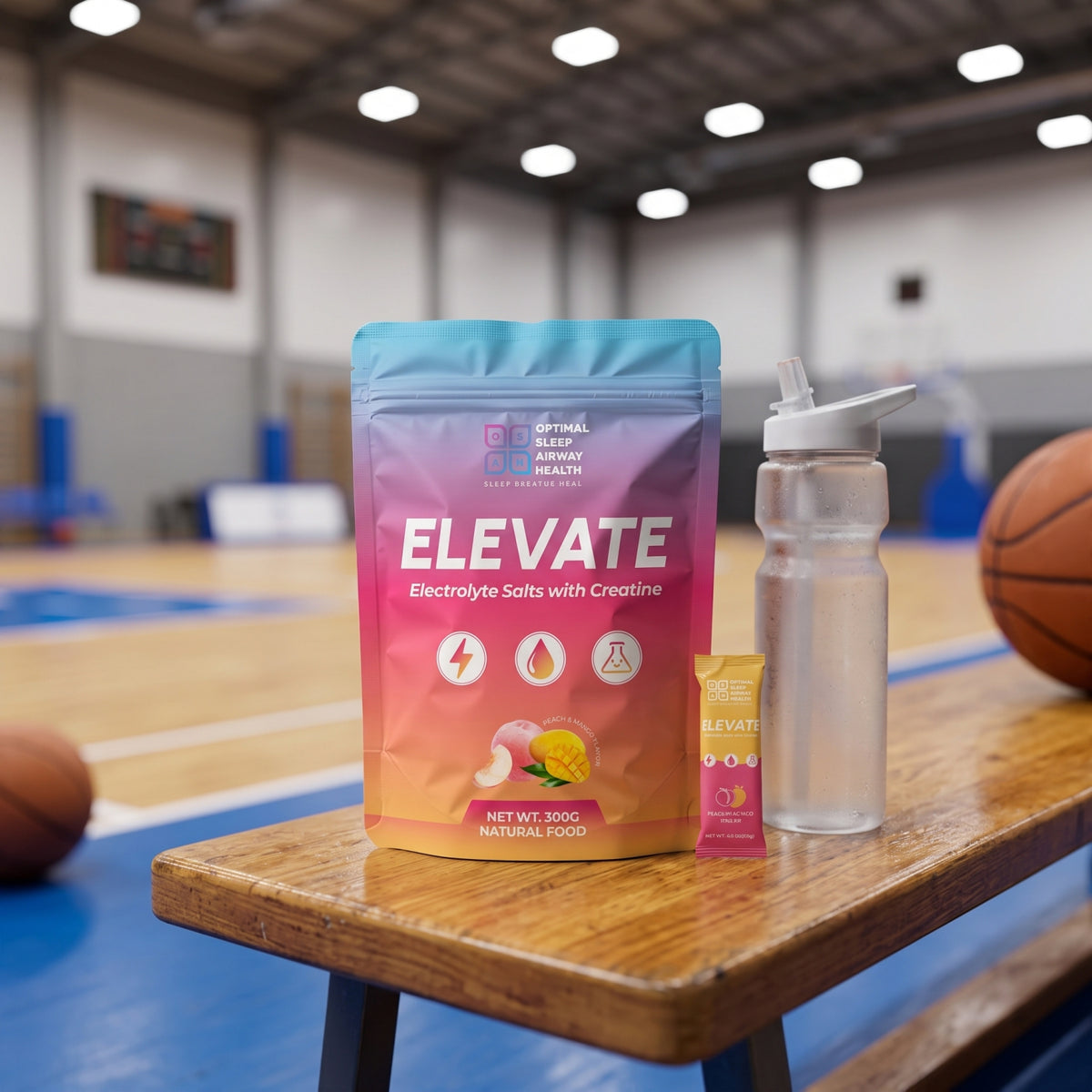 Elevate Electrolyte Salts with Creatine – Peach & Mango Flavour