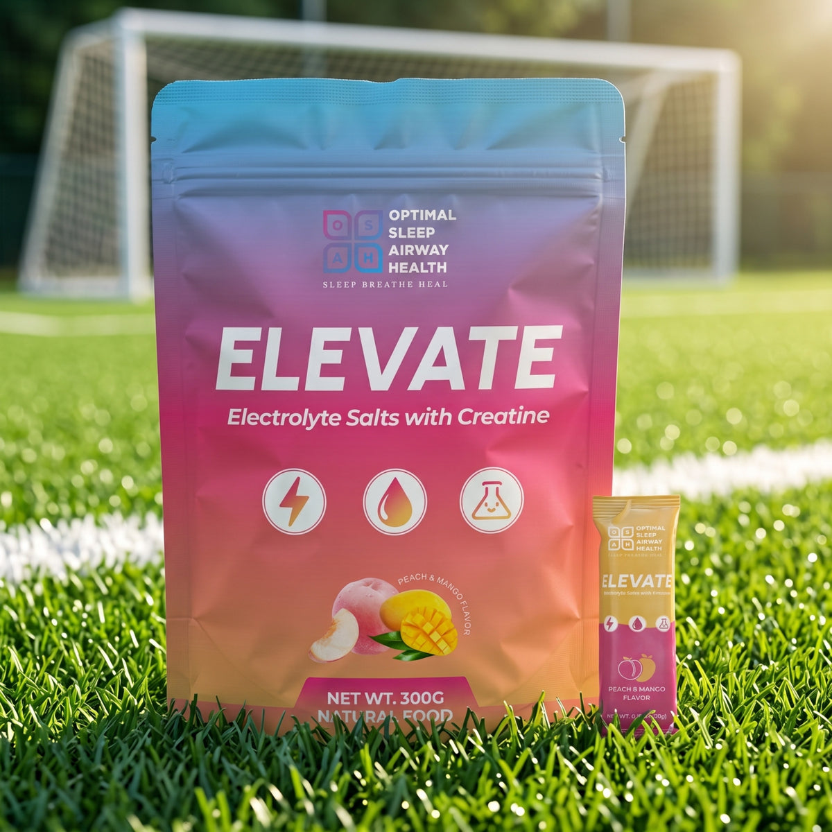 Elevate Electrolyte Salts with Creatine – Peach & Mango Flavour